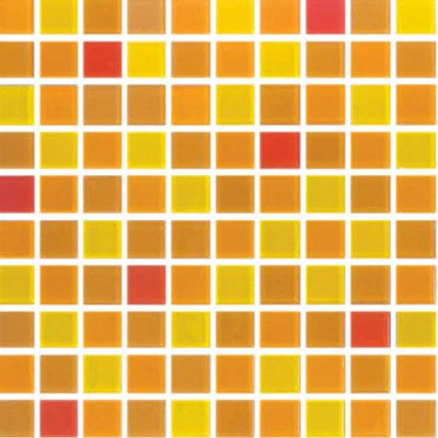 Mosaico de Cristal Naranja Brillo 329